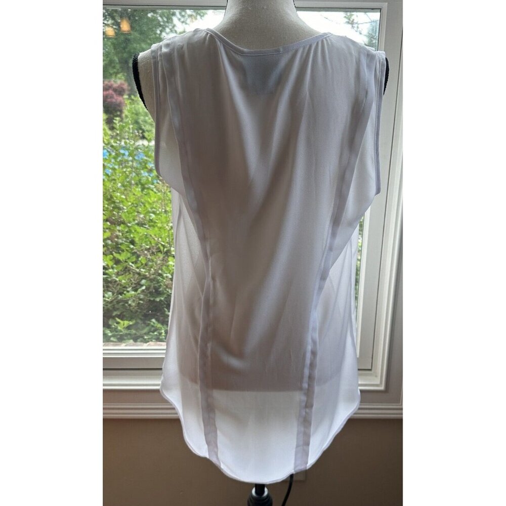 Maeve La Vista White Tank Top Shirt Blouse, Size S‎ Small, Anthropologie, $78 - Picture 4 of 7